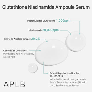 APLB Glutathione Niacinamide Ampoule Serum 40mL - Kbeauty Canada