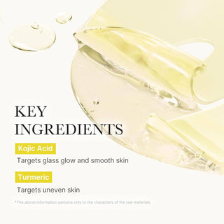 Medicube Kojic Acid Turmeric Brightening Gel Mask sheet for face, with natural turmeric and brightening ingredients.