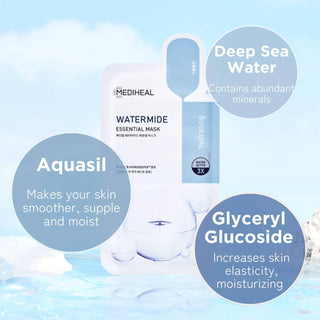 MEDIHEAL Watermide Essential Mask 24mL (1ea) - Kbeauty Canada