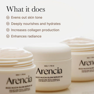 ARENCIA Rice Mucin Glow Serum 30 50g - Kbeauty Canada