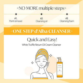 D'ALBA White Truffle Return Oil Cream Cleanser 150mL - Kbeauty Canada