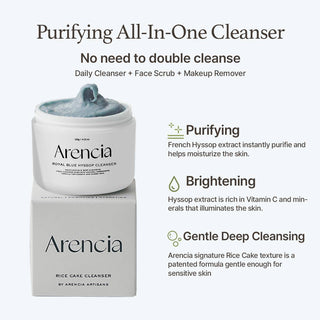 ARENCIA Royal Blue Hyssop Cleanser 120g - Kbeauty Canada