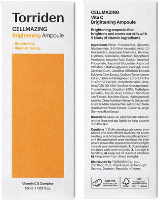 TORRIDEN Cellmazing Vita C Brightening Ampoule 30mL - Kbeauty Canada