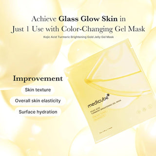 Medicube Kojic Acid Turmeric Brightening Gel Mask face sheet mask with brightening and skin tone evening ingredients.