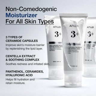 ANUA 3 Ceramide Panthenol Moisture Barrier Cream 100mL - Kbeauty Canada