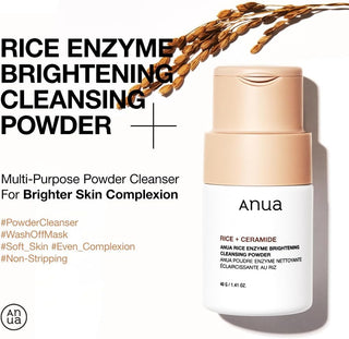 ANUA Rice Enzyme Brightening Cleansing Powder 40g - Kbeauty Canada
