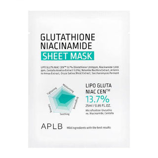 APLB Glutathione Niacinamide Sheet Mask 25mL - Kbeauty Canada