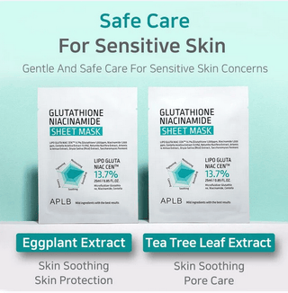 APLB Glutathione Niacinamide Sheet Mask 25mL - Kbeauty Canada
