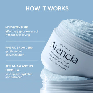 ARENCIA Fresh Blue Hyssop Rice Mochi Cleanser 120g - Kbeauty Canada