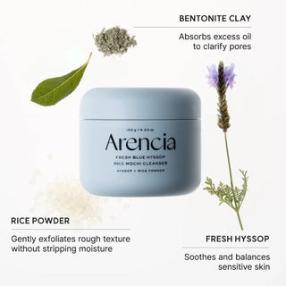 ARENCIA Fresh Blue Hyssop Rice Mochi Cleanser 120g - Kbeauty Canada
