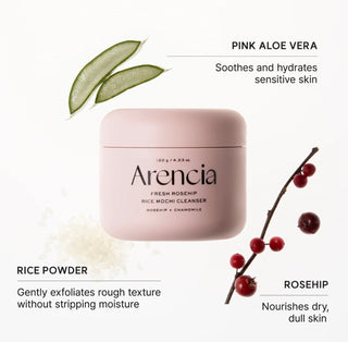 ARENCIA Fresh Rosehip Rice Mochi Cleanser 120g - Kbeauty Canada