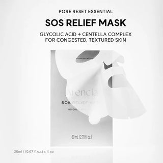 Arencia SOS Relief Face Mask in 20ml tube, showing a calming skincare product designed to soothe and hydrate skin.
