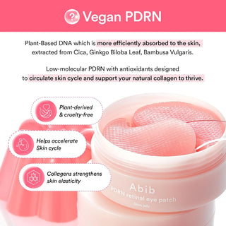 Abib PDRN RETINAL EYE PATCH GLOW JELLY (60EA)84G - Kbeauty Canada