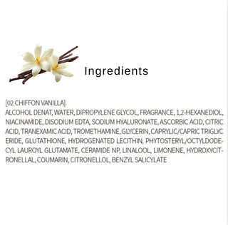 BOM Chiffon Vanilla Perfume Body Mist 110ml