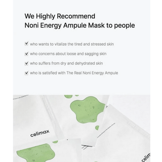 CELIMAX Noni Energy Ampoule Mask (1ea) - Kbeauty Canada