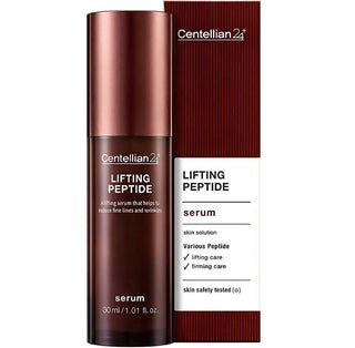 Centellian24 Lifting Peptide Serum 30ml bottle with pump dispenser, designed for skin firming and anti-aging benefits.