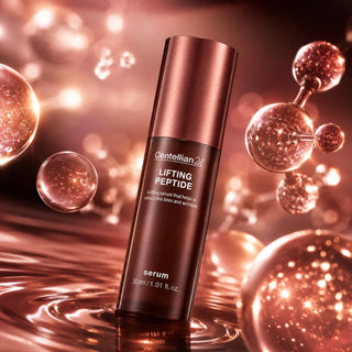Centellian24 Lifting Peptide Serum in 30ml bottle showing the sleek packaging and serum dropper cap.