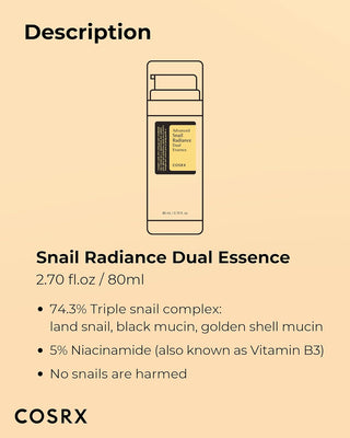COSRX Advanced Snail Radiance Dual Essence - Kbeauty Canada