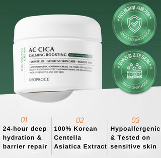 DEOPROCE AC CICA CALMING BOOSTING BALANCING CREAM 50g - Kbeauty Canada