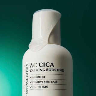 Deoproce AC Cica calming essence lotion in a 150ml bottle, designed to soothe and boost skin health with cica ingredients.
