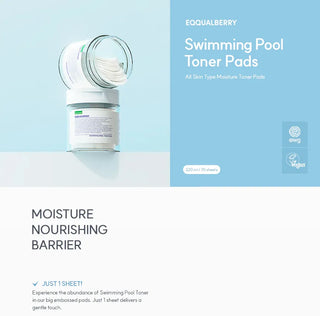 EQQUALBERRY Swimming Pool Toner Pads 220mL - Kbeauty Canada