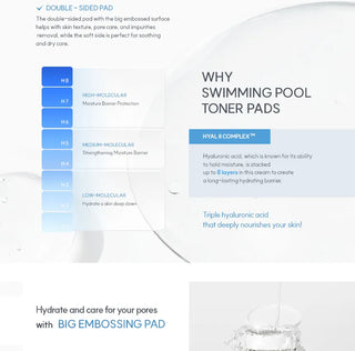 EQQUALBERRY Swimming Pool Toner Pads 220mL - Kbeauty Canada