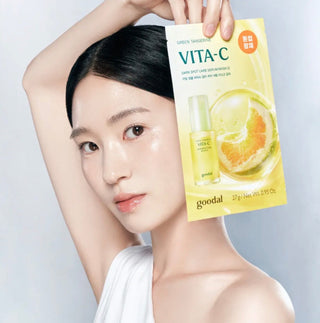 GOODAL	 Green Tangerine Vita C Dark Spot Care Serum Sheet Mask (1ea) - Kbeauty Canada