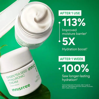 INNISFREE Green Tea Seed Hyaluronic Acid Cream 50mL - Kbeauty Canada