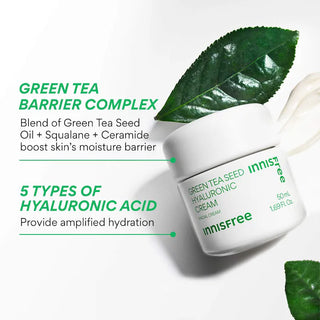 INNISFREE Green Tea Seed Hyaluronic Acid Cream 50mL - Kbeauty Canada