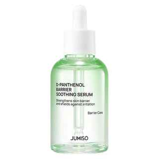 Jumiso D-Panthenol Barrier Soothing Serum 70ml bottle with pump dispenser, clear serum inside, and minimalist packaging.