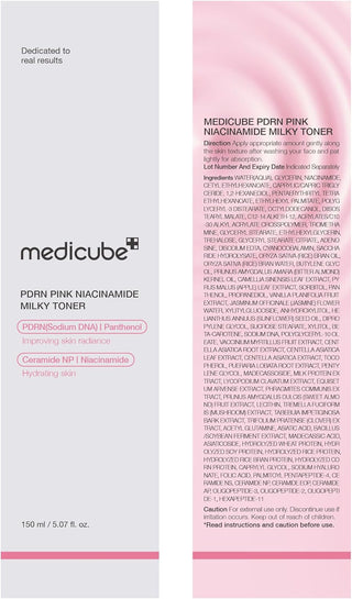 MEDICUBE PDRN Pink Niacinamide Milky Toner 150mL - Kbeauty Canada