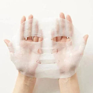 Mediheal The N.M.F Ampoule Mask face sheet mask applied to skin, designed for hydration and pore care, in a 27mL package.