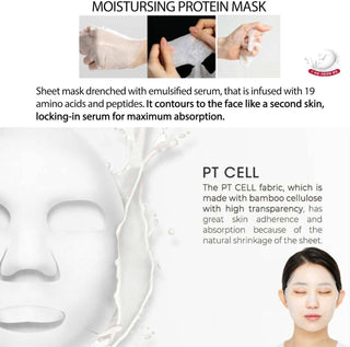 Mediheal A:PE Proatin Face Sheet Mask 25mL, hydrating and nourishing skincare mask laid flat on a white background