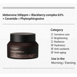 Mary&May Idebenone + Blackberry Intense Cream - Kbeauty Canada