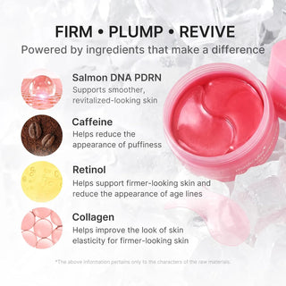Medicube PDRN PINK CAFFEINE COLLAGEN EYE PATCH 60pcs - Kbeauty Canada