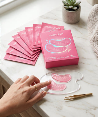 Medicube PDRN PINK COLLAGEN JELLY EYE MASK (28 POUCH) - Kbeauty Canada