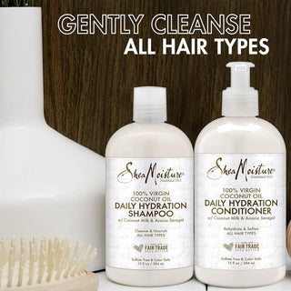 SHEA MOISTURE 100% Virgin Coconut Oil Daily Hydration Shampoo & Conditioner 768mL - Kbeauty Canada