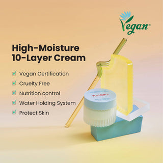 Tocobo Multi Ceramide Facial Cream 50mL jar with white lid and smooth cream texture visible inside