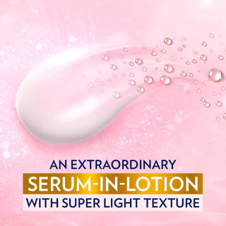Vaseline Gluta-Hya Dewy Radiance Lotion 200mL bottle, moisturizing lotion with brightening ingredients, in a clear container.