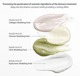 VT Cosmetics Reedle Shot Ex Collagen modeling pack for skin hydration, featuring a 25g collagen skincare mask.
