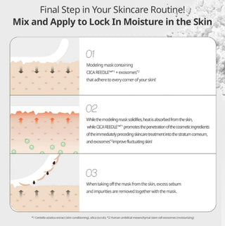 VT Cosmetics Reedle Shot Ex Collagen modeling mask pack showing a 25g skin care mask with collagen and hyaluronic acid ingredients.