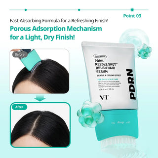 VT COSMETICS PDRN REEDLE SHOT BRUSH HAIR SERUM 100ml - Kbeauty Canada