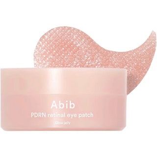 Abib PDRN Retinal Eye Patch Glow Jelly, 60-piece eye mask with a jelly texture designed for eye skin care and brightening.