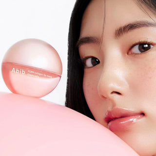 Abib PDRN Collagen Lip Mask in glazed jelly texture, providing hydration and rejuvenation for lips.
