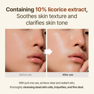 ACWELL Licorice pH Balancing Cleansing Toner bottle, clear liquid, label with product name and brand, next to skincare products.