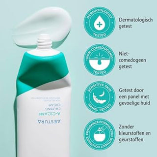 Aestura A-Cica 365 Soothing Repair Cream in a 60mL jar, with a white and blue label, designed for gentle facial skincare.