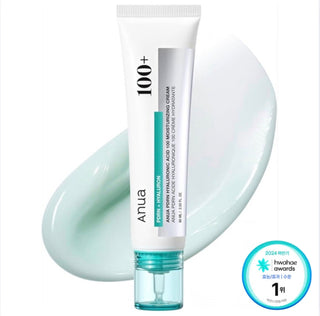 ANUA PDRN Hyaluronic Acid 100 Moisture Cream in a 60mL jar, featuring a creamy texture for deep hydration and skin nourishment.