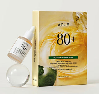 Anua Heartleaf 80 Moisture Soothing Ampoule Mask face sheet mask with a calming, hydrating design and natural ingredients.