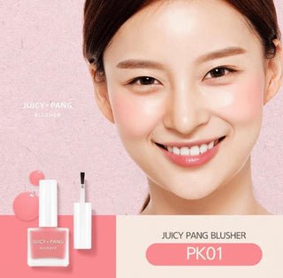 APIEU Juicy Pang Water Blusher in 9g, a makeup product featuring a soft, hydrating pink blush in a compact container.