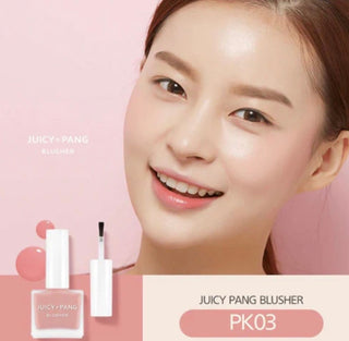 APIEU Juicy Pang Water Blusher 9g, a makeup product with a soft pink cushion and clear packaging, designed for fresh, natural cheeks.